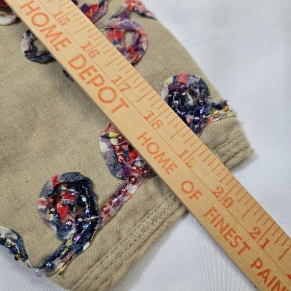 Multiplies Linen Blend MultiplesColor Jacket Open Front Boho Festival Career M - Picture 7 of 10